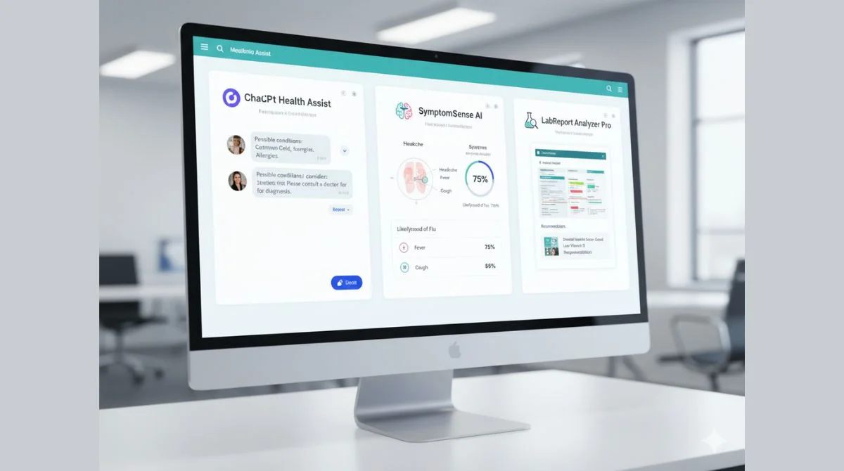 Popular AI medical tools including ChatGPT 
